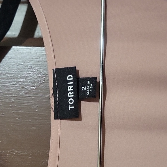 Torrid Size 2 Pink Dressy Low-cut Top - Picture 2 of 3